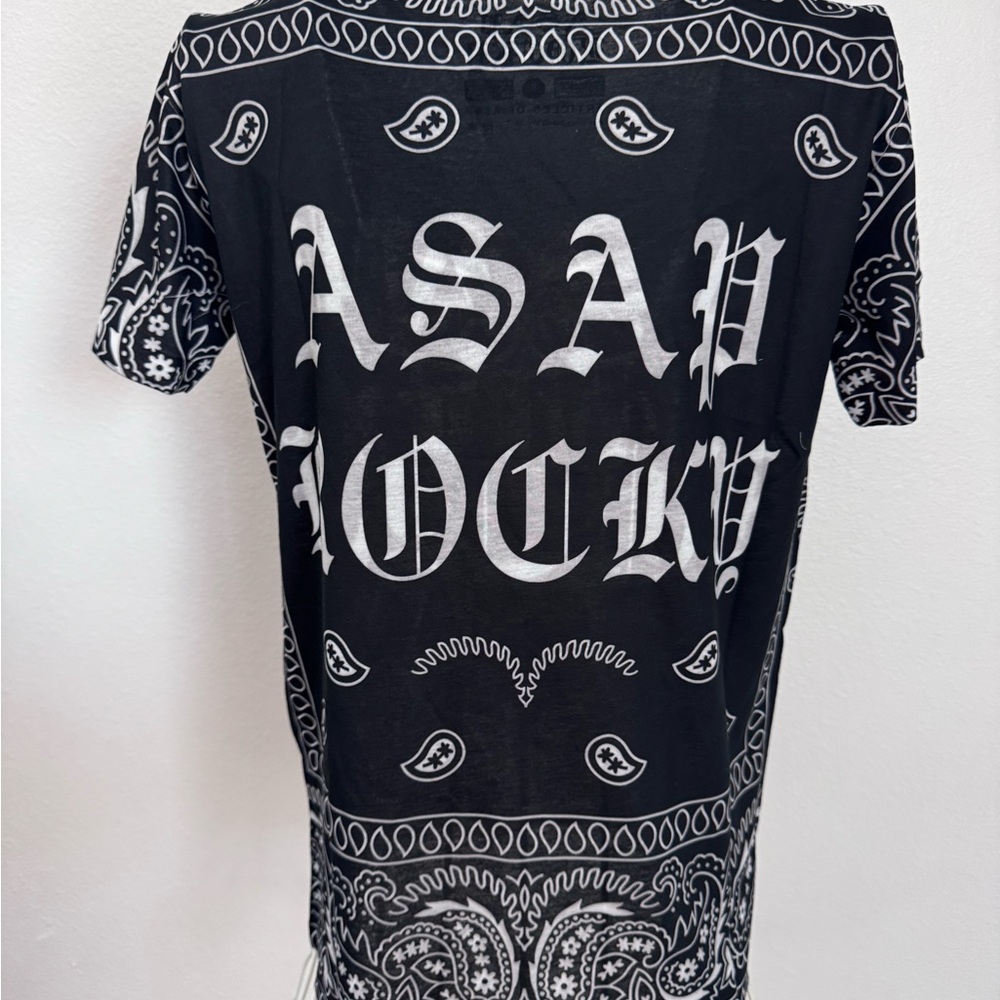 Articles of A$AP - Black and White Short Sleeve Tees with Gothic Patterns